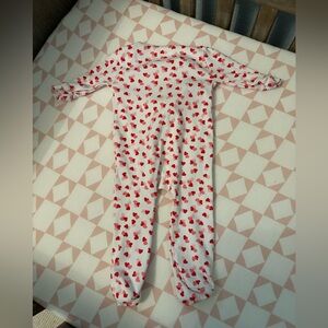 Red Heart Patterned Kids One Piece